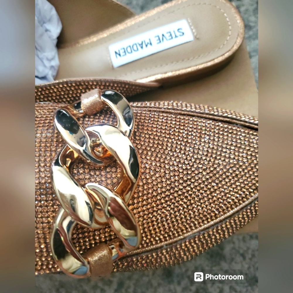 Steve Madden Rhinestone Chain Mules